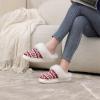 imageNineCiFun Womens Warm House Slippers Memory Foam House Fuzzy Cute Christmas Slippers Ladies Bedroom Slippers Gift For WomenWhite Red