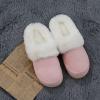 imageNineCiFun Womens and Mens Suede House Slippers Slip on Fuzzy Slippers with Faux Fur Lining Indoor Outdoor Home Shoes with Rubber SoleBaby Pink