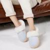 imageNineCiFun Womens and Mens Suede House Slippers Slip on Fuzzy Slippers with Faux Fur Lining Indoor Outdoor Home Shoes with Rubber SoleBlue