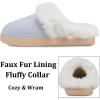 imageNineCiFun Womens and Mens Suede House Slippers Slip on Fuzzy Slippers with Faux Fur Lining Indoor Outdoor Home Shoes with Rubber SoleBlue