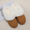 imageNineCiFun Womens and Mens Suede House Slippers Slip on Fuzzy Slippers with Faux Fur Lining Indoor Outdoor Home Shoes with Rubber SoleCamel