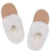 imageNineCiFun Womens and Mens Suede House Slippers Slip on Fuzzy Slippers with Faux Fur Lining Indoor Outdoor Home Shoes with Rubber SoleChestnut