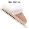imageNineCiFun Womens and Mens Suede House Slippers Slip on Fuzzy Slippers with Faux Fur Lining Indoor Outdoor Home Shoes with Rubber SoleChestnut