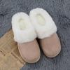 imageNineCiFun Womens and Mens Suede House Slippers Slip on Fuzzy Slippers with Faux Fur Lining Indoor Outdoor Home Shoes with Rubber SoleKhaki