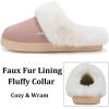 imageNineCiFun Womens and Mens Suede House Slippers Slip on Fuzzy Slippers with Faux Fur Lining Indoor Outdoor Home Shoes with Rubber SoleLight Pink