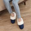 imageNineCiFun Womens and Mens Suede House Slippers Slip on Fuzzy Slippers with Faux Fur Lining Indoor Outdoor Home Shoes with Rubber SoleNavy