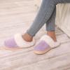 imageNineCiFun Womens and Mens Suede House Slippers Slip on Fuzzy Slippers with Faux Fur Lining Indoor Outdoor Home Shoes with Rubber SolePurple