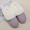 imageNineCiFun Womens and Mens Suede House Slippers Slip on Fuzzy Slippers with Faux Fur Lining Indoor Outdoor Home Shoes with Rubber SolePurple
