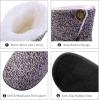 imageParlovable Womens Bootie Slippers Warm Knit Plush Lining Boots Comfortable Memory Foam Slipon Comfy House Shoes Breathable Indoor WinterPink