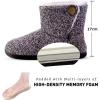 imageParlovable Womens Bootie Slippers Warm Knit Plush Lining Boots Comfortable Memory Foam Slipon Comfy House Shoes Breathable Indoor WinterPink