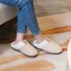 imageParlovable Womens Cozy Memory Foam Slippers Fuzzy Plush Fleece Lining Comfortable House Shoes Slip On Indoor Outdoor AntiSkid Sole WinterBeige