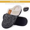 imageParlovable Womens Cozy Memory Foam Slippers Fuzzy Plush Fleece Lining Comfortable House Shoes Slip On Indoor Outdoor AntiSkid Sole WinterGrey