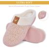 imageParlovable Womens Cozy Memory Foam Slippers Fuzzy Plush Fleece Lining Comfortable House Shoes Slip On Indoor Outdoor AntiSkid Sole WinterPink