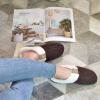 imageParlovable Womens Cozy Memory Foam Slippers Fuzzy Plush Fleece Lining Comfortable House Shoes Slip On Indoor Outdoor AntiSkid Sole WinterRed