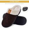 imageParlovable Womens Cozy Memory Foam Slippers Fuzzy Plush Fleece Lining Comfortable House Shoes Slip On Indoor Outdoor AntiSkid Sole WinterRed
