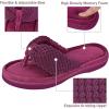 imageParlovable Womens Flip Flop Slippers Memory Foam Slip on Thong Slipper Breathable Cozy Open Toe House Shoes AntiSkid Rubber Sole Sandal Indoor OutdoorPurple