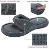 imageParlovable Womens Flip Flop Slippers Memory Foam Slip on Thong Slipper Breathable Cozy Open Toe House Shoes AntiSkid Rubber Sole Sandal Indoor OutdoorDark Grey
