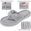 imageParlovable Womens Flip Flop Slippers Memory Foam Slip on Thong Slipper Breathable Cozy Open Toe House Shoes AntiSkid Rubber Sole Sandal Indoor OutdoorGrey