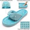 imageParlovable Womens Flip Flop Slippers Memory Foam Slip on Thong Slipper Breathable Cozy Open Toe House Shoes AntiSkid Rubber Sole Sandal Indoor OutdoorTeal Blue