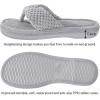 imageParlovable Womens Flip Flop Slippers Memory Foam Slip on Thong Slipper Breathable Cozy Open Toe House Shoes AntiSkid Rubber Sole Sandal Indoor OutdoorGrey