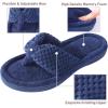 imageParlovable Womens Flip Flop Slippers Memory Foam Slip on Thong Slipper Breathable Cozy Open Toe House Shoes AntiSkid Rubber Sole Sandal Indoor OutdoorNavy