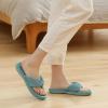 imageParlovable Womens Flip Flop Slippers Memory Foam Slip on Thong Slipper Breathable Cozy Open Toe House Shoes AntiSkid Rubber Sole Sandal Indoor OutdoorTeal Blue