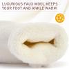 imageParlovable Womens Fuzzy Bootie Slippers Fluffy Plush Fleece Cute House Shoes Soft Memory Foam Winter Warm Indoor Booty Slippers