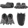 imageULTRAIDEAS Animal Paw Slippers for Women and Men Funny Claw Slippers for Adult and Kids Unisex Cute Costume House ShoesBlack Bear Paw