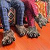 imageULTRAIDEAS Animal Paw Slippers for Women and Men Funny Claw Slippers for Adult and Kids Unisex Cute Costume House ShoesBrown Bear Paw