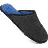 imageULTRAIDEAS Casual Slippers for Men Slip On Mens Slippers with Memory Foam ampamp Rubber Sole IndoorFelt Dark Grey