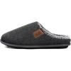 imageULTRAIDEAS Casual Slippers for Men Slip On Mens Slippers with Memory Foam ampamp Rubber Sole IndoorKnit Dark Grey