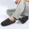 imageULTRAIDEAS Casual Slippers for Men Slip On Mens Slippers with Memory Foam ampamp Rubber Sole IndoorKnit Dark Grey