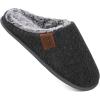 imageULTRAIDEAS Casual Slippers for Men Slip On Mens Slippers with Memory Foam ampamp Rubber Sole IndoorKnit Dark Grey