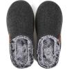 imageULTRAIDEAS Casual Slippers for Men Slip On Mens Slippers with Memory Foam ampamp Rubber Sole IndoorKnit Dark Grey