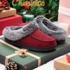 imageULTRAIDEAS Couples Suede Moccasin Memory Foam SlippersMen Size 910 Women Size 56