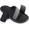 imageULTRAIDEAS Mens Adjustable Sandal Slipper with Memory Foam Summer Cross Strap House SlidesDark Grey