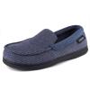 imageULTRAIDEAS Mens Carver Slippers Moc Loafer House Shoes Memory FoamAegean Blue