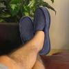 imageULTRAIDEAS Mens Carver Slippers Moc Loafer House Shoes Memory FoamAegean Blue