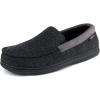 imageULTRAIDEAS Mens Carver Slippers Moc Loafer House Shoes Memory FoamBlack