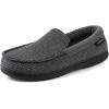 imageULTRAIDEAS Mens Carver Slippers Moc Loafer House Shoes Memory FoamCharcoal Grey