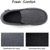 imageULTRAIDEAS Mens Carver Slippers Moc Loafer House Shoes Memory FoamCharcoal Grey