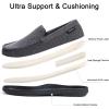 imageULTRAIDEAS Mens Carver Slippers Moc Loafer House Shoes Memory FoamCharcoal Grey