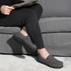 imageULTRAIDEAS Mens Carver Slippers Moc Loafer House Shoes Memory FoamLight Grey