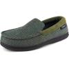 imageULTRAIDEAS Mens Carver Slippers Moc Loafer House Shoes Memory FoamSage Green