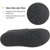 imageULTRAIDEAS Mens Carver Slippers Moc Loafer House Shoes Memory FoamTwill Black