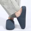 imageULTRAIDEAS Mens Comfy Memory Foam Slippers Indoor House Slippers for Men NonSlipDark Blue
