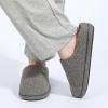 imageULTRAIDEAS Mens Comfy Memory Foam Slippers Indoor House Slippers for Men NonSlipDark Grey