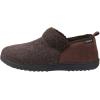 imageULTRAIDEAS Mens Cozy Memory Foam Slippers with Warm Fleece Lining WoolLike Blend Micro Suede House Shoes with Indoor Outdoor Rubber SoleCoffee