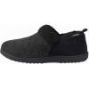 imageULTRAIDEAS Mens Cozy Memory Foam Slippers with Warm Fleece Lining WoolLike Blend Micro Suede House Shoes with Indoor Outdoor Rubber SoleDark Grey