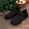 imageULTRAIDEAS Mens Cozy Memory Foam Slippers with Warm Fleece Lining WoolLike Blend Micro Suede House Shoes with Indoor Outdoor Rubber SoleDark Grey